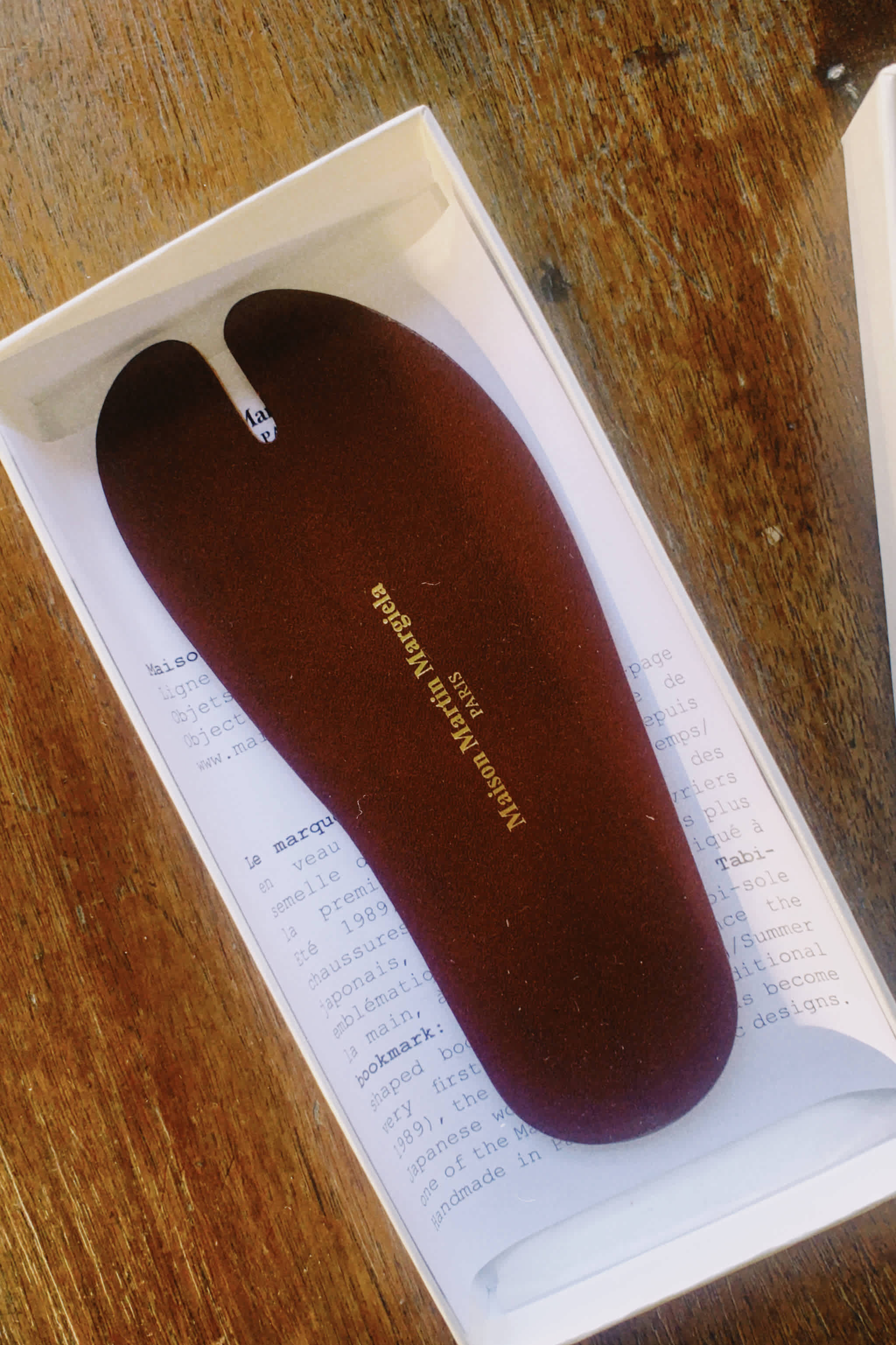 Maison Martin Margiela 足袋しおり　ブックマーク mint film office - Tabi bookmark